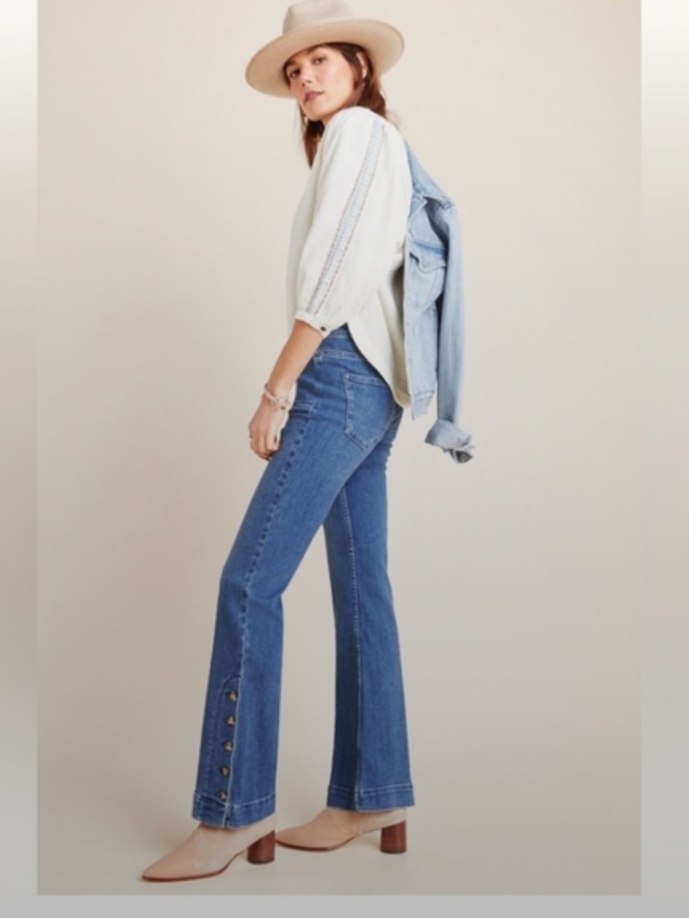 Pilcro and the Letterpress by Anthropologie High-Rise Bootcut Jeans Size 28 - Picture 1 of 11
